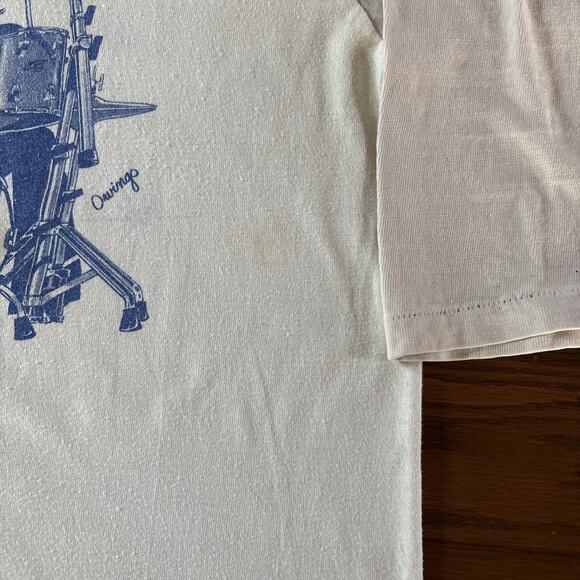 Vintage Ludwig Drums LED Zeppelin John Bonham 70s Raglan Band T Shirt Large - Picture 3 of 9